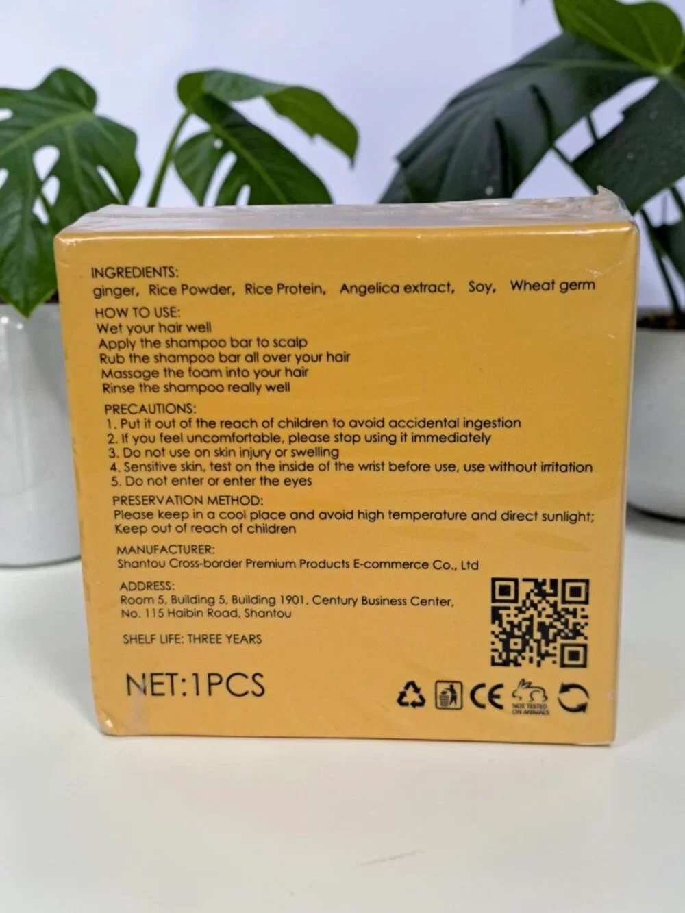 2-Pack Ginger Shampoo Bar Thickens Hair 3.5 oz per bar Jaysuing